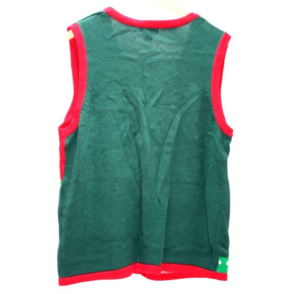 VTG Laura Scott Ugly Christmas Sweater Vest Womens L NWT Holiday Grannycore - Picture 2 of 8